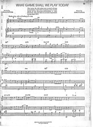 Corea Chick   songbook n1