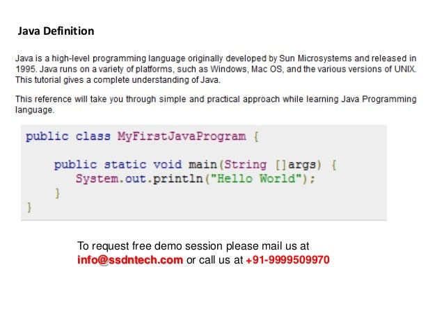 Core advance java training
