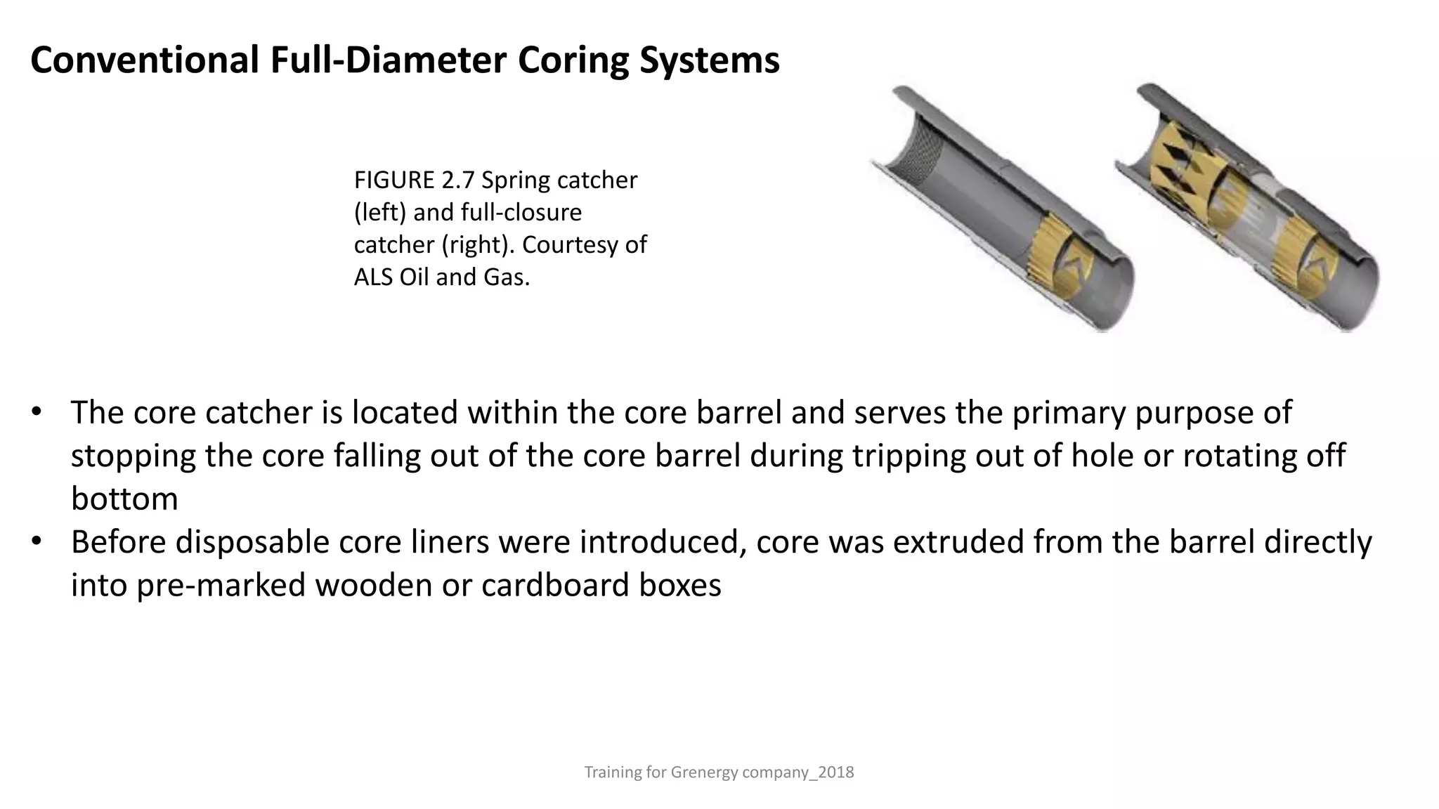 Core analysis & wellsite core acquisition, handling and transportation ...
