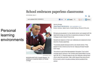 Personal
learning
environments
 