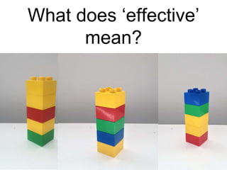 What does ‘effective’
      mean?
 