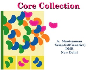 Core CollectionCore Collection
A. Manivannan
Scientist(Genetics)
DMR
New Delhi
 