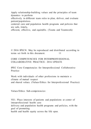 Core Competencies for Interprofessional Collaborat | DOCX