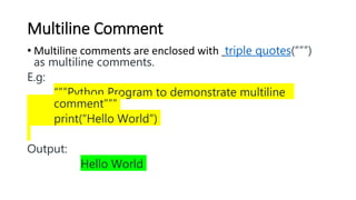 Core Concept_Python.pptx | Programming Languages | Computing