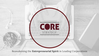 Reawakening the Entrepreneurial Spirit and Fostering Startup Engagement in
Leading Corporations
 