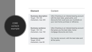 Core Description Example CORE content: An omnichannel-first approach | PPTX