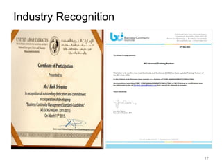 Industry Recognition
17
 