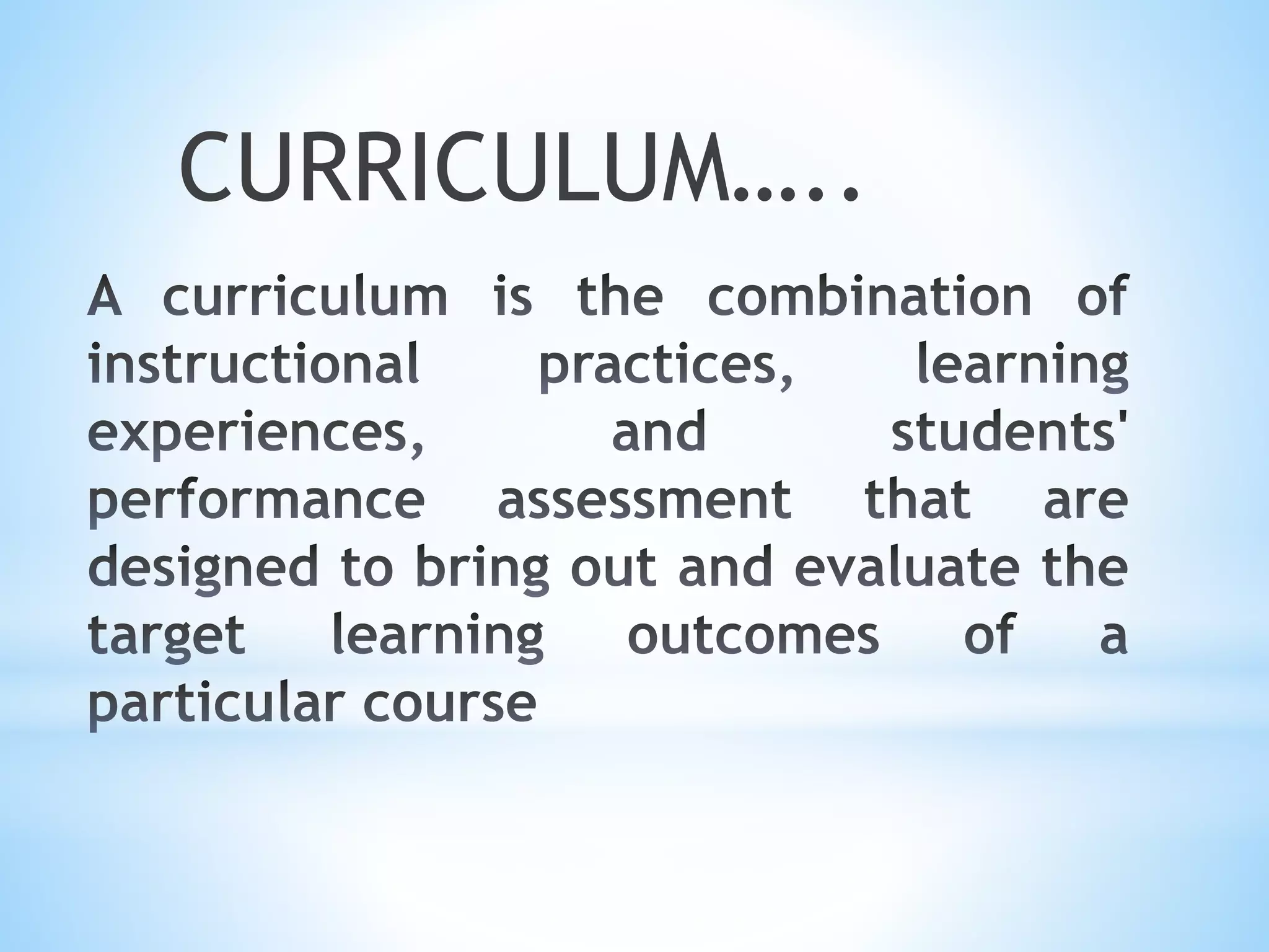CURRICULUM…..