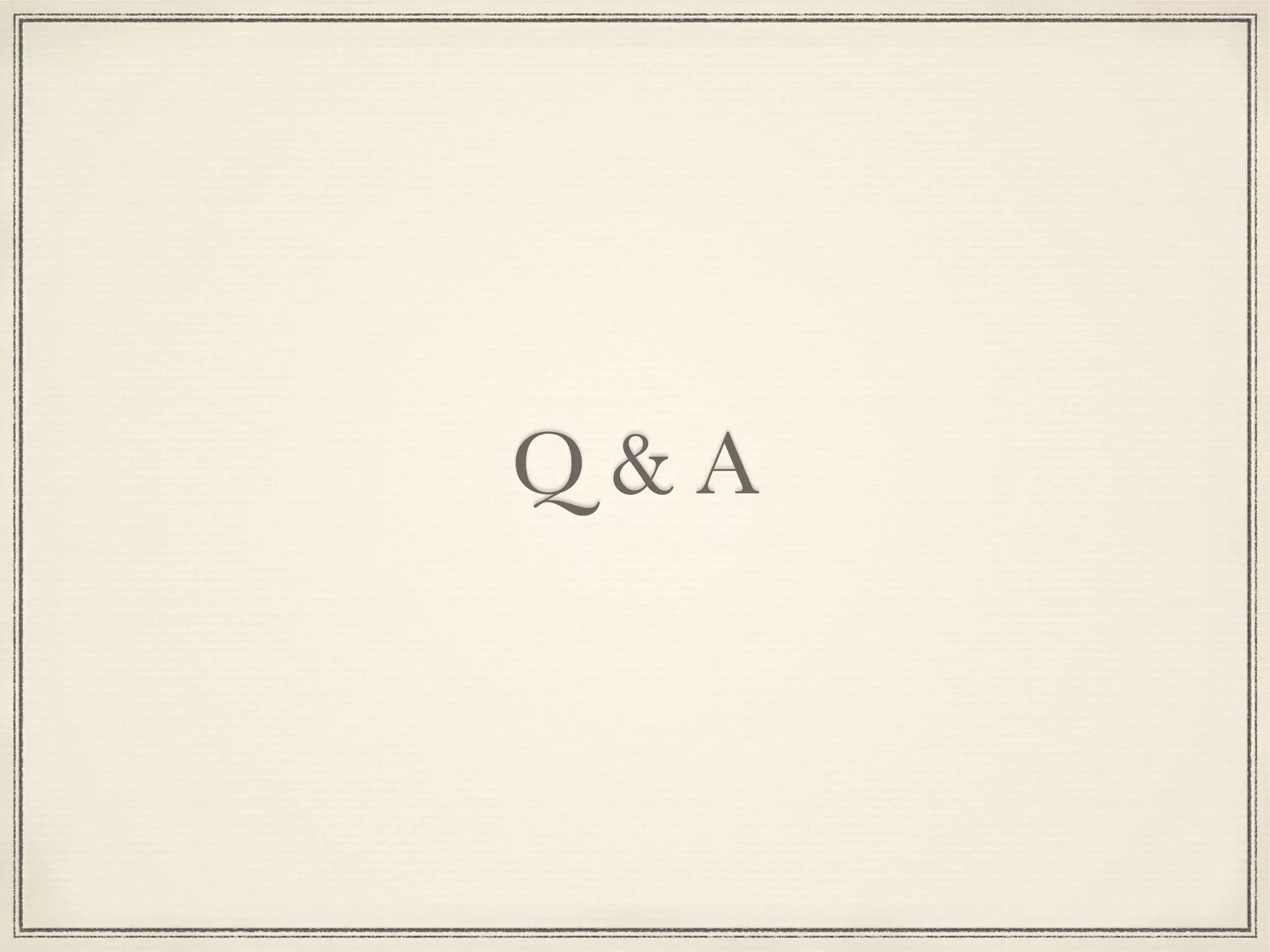 Q & A 