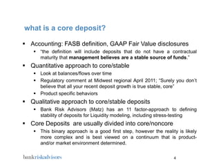 Core Deposit Modeling 2011 | PDF