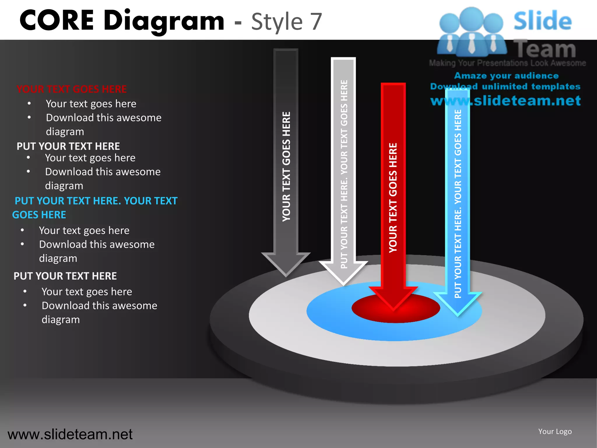 Core diagram design 7 powerpoint presentation slides. | PPT
