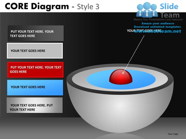 Core diagram style 3 powerpoint presentation slides db ppt templates | PPT