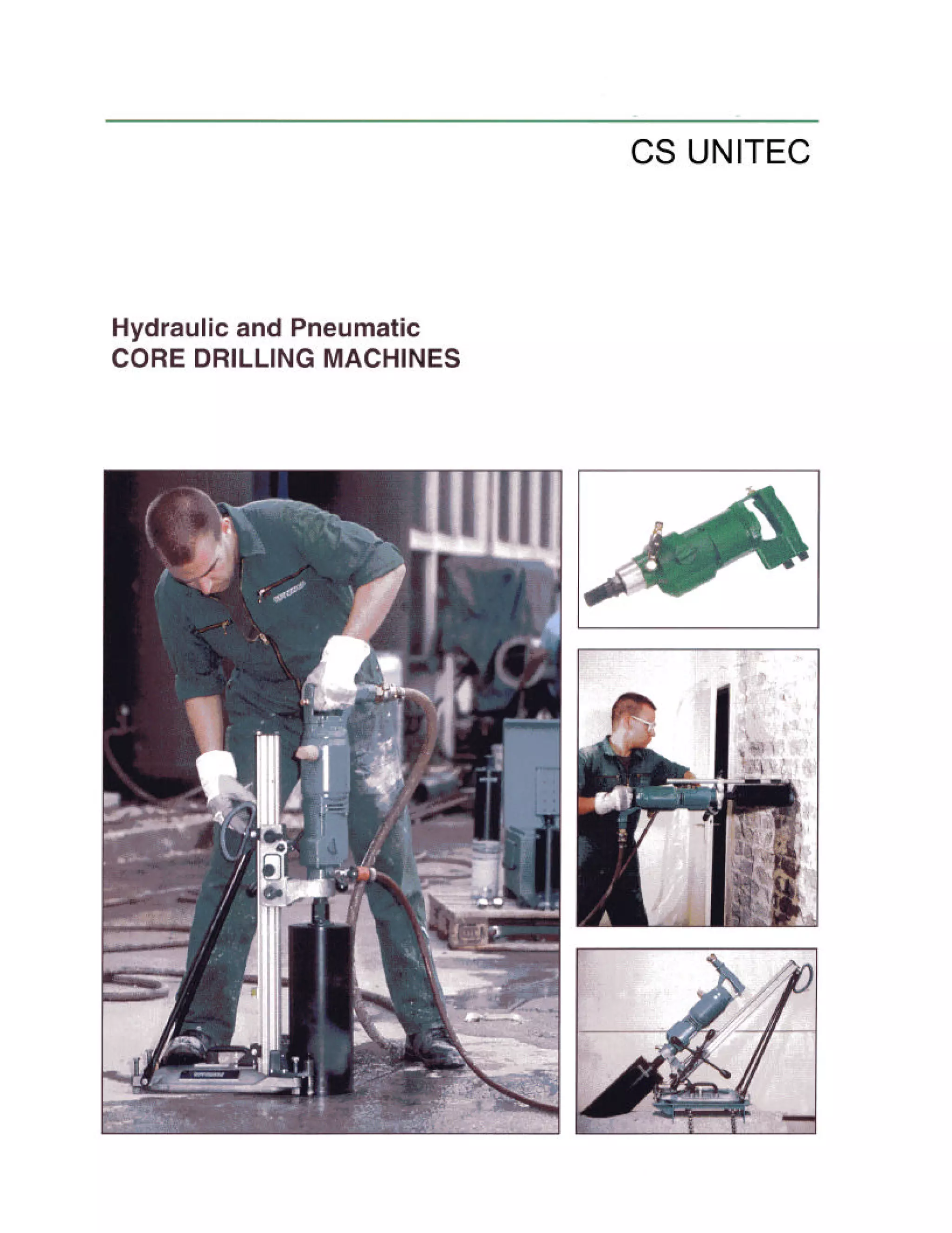 CS Unitec Core Drilling Machines Pneumatic and Hydraulic PDF
