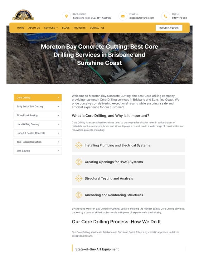 Core Drilling Services in Sunshine Coast PDF