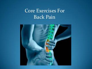Core Exercises For
Back Pain

 