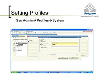Setting Profiles
Sys AdminProfilesSystem
 