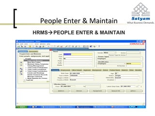 People Enter & Maintain
HRMSPEOPLE ENTER & MAINTAIN
 