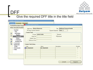 DFF
Give the required DFF title in the title field
 