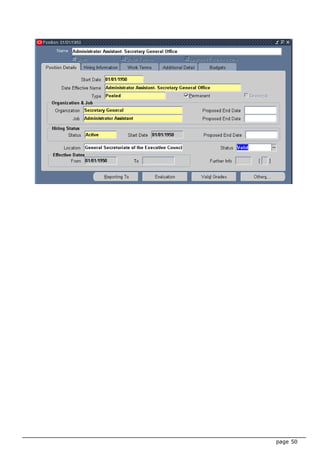 Oracle EBS R 12 Core hr user manual | DOCX