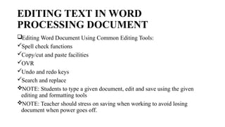 Ict Word Processing Software Comprehensive Introduction to ICT Concepts and Word Processing Skills ...