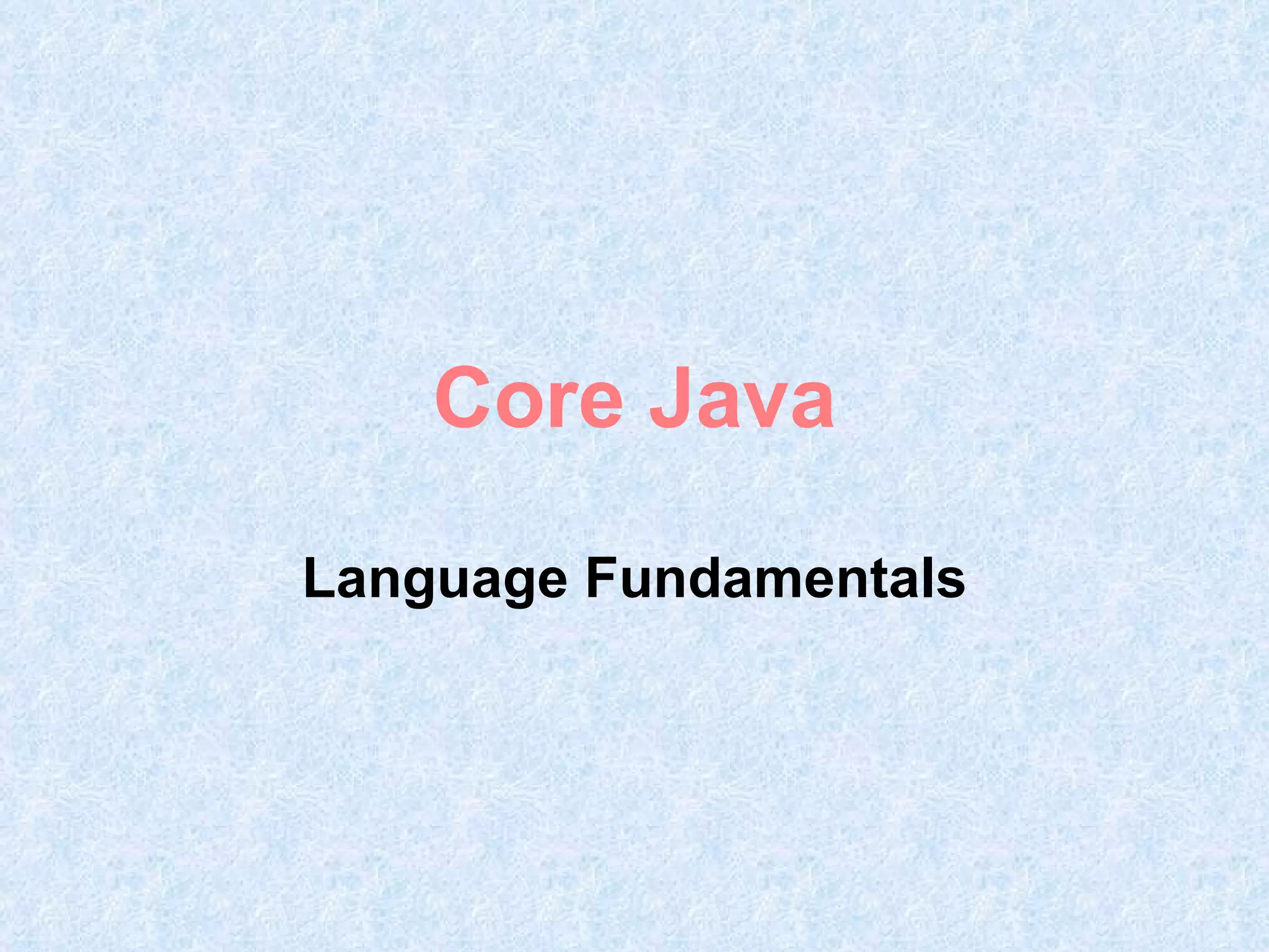 Core Java