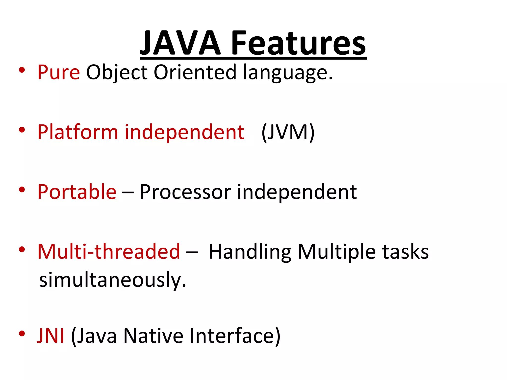 Core java | PPT | Programming Languages | Computing