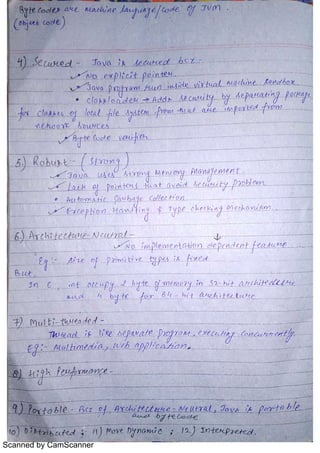 Core JAVA Notes | PDF