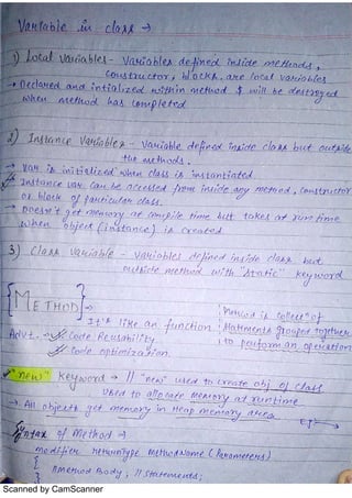 Core JAVA Notes | PDF