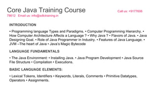 Core java training in Marathahalli, Bangalore | PPTX