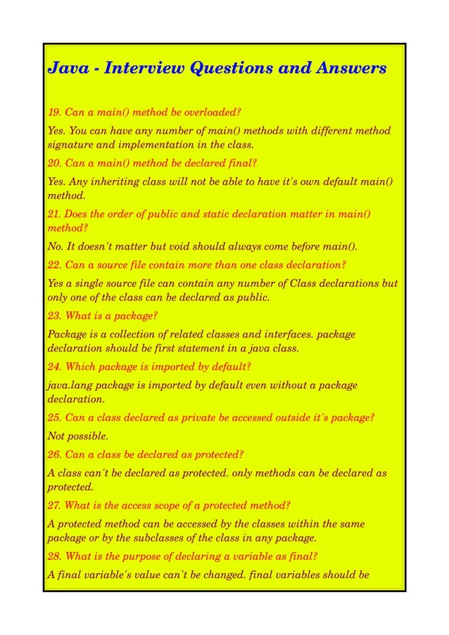 Core java -_interview_questions_and_answers_2 | PDF