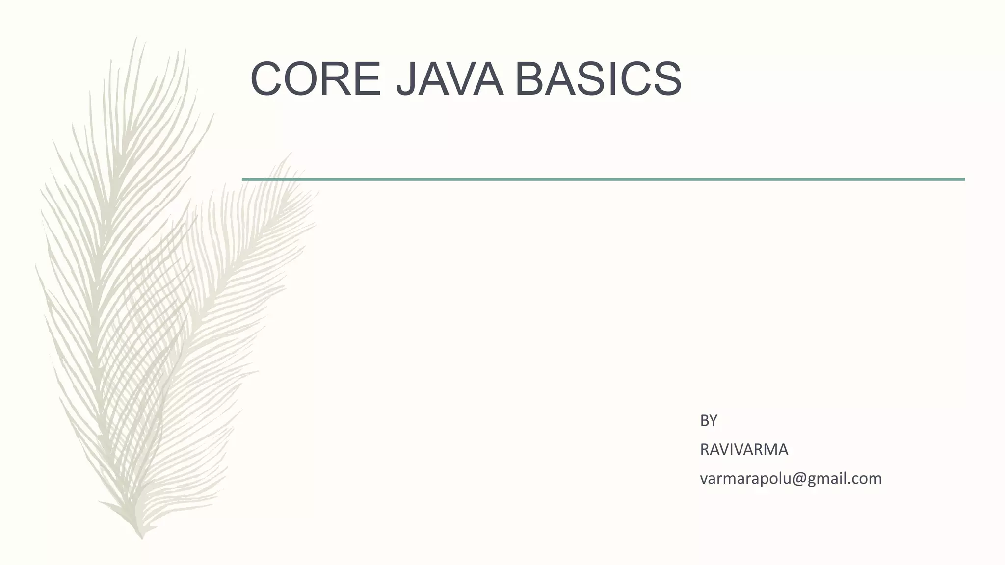 Core java1 | PPT