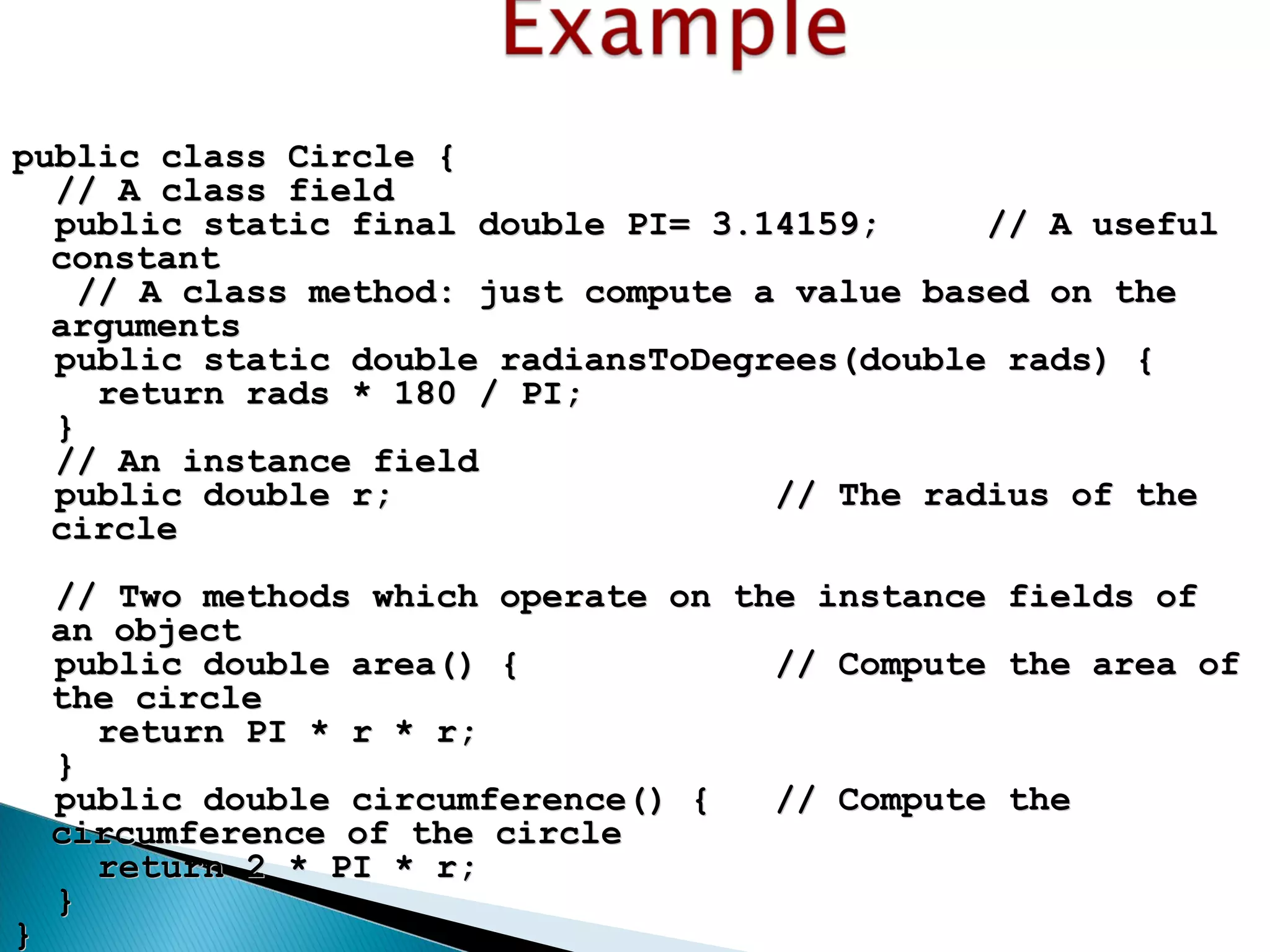 Core java concepts | PPT image.