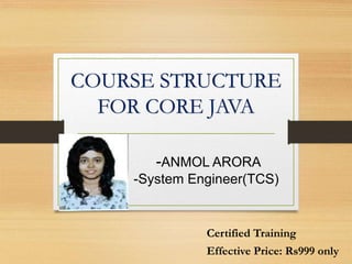 Core java course curriculum | PPT
