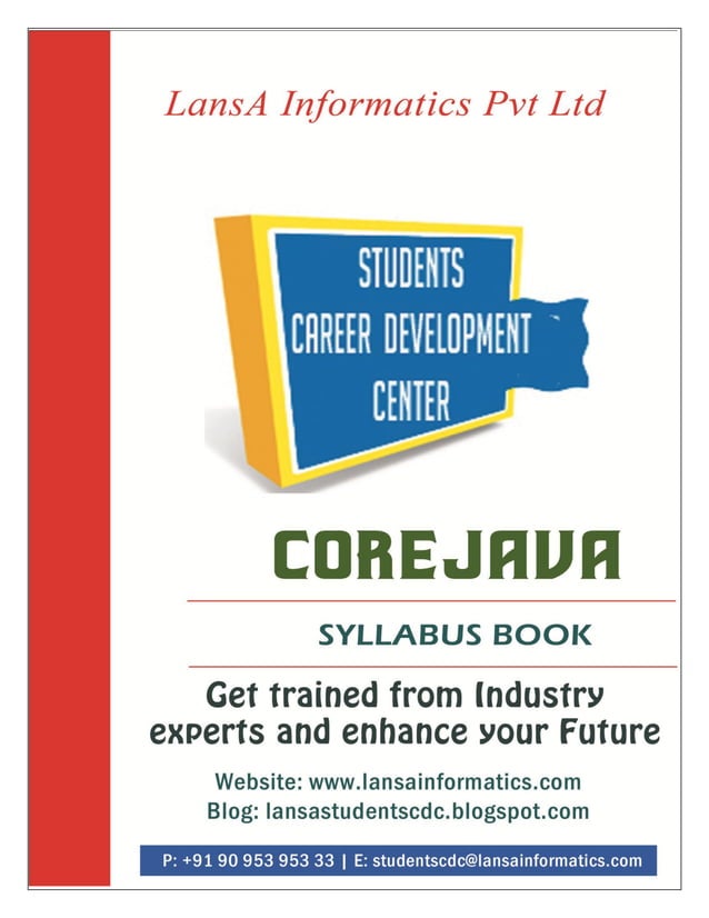 Core Java Course Syllabus PDF