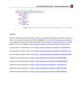 Core java interview questions | PDF