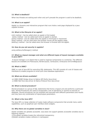 Core java interview questions | PDF