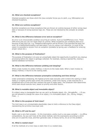Core java interview questions | PDF