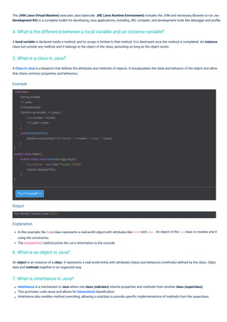 Core Java Interview Questions PDF By ScholarHat | PDF