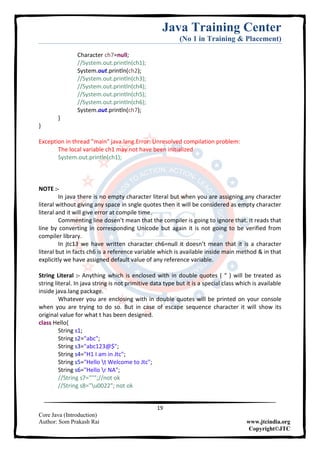 Core java introduction | PDF