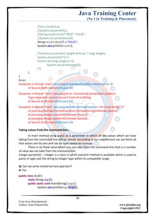 Core java introduction | PDF
