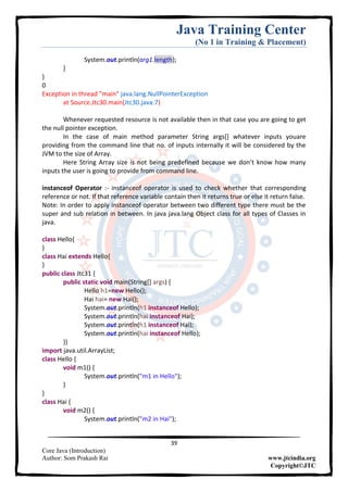 Core java introduction | PDF