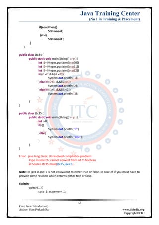 Core java introduction | PDF