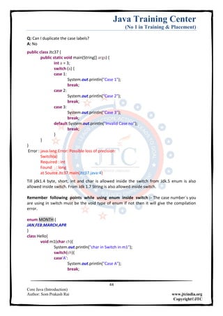 Core java introduction | PDF