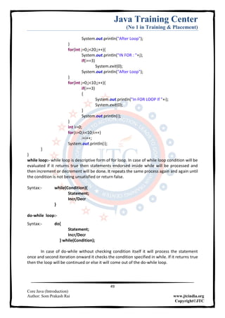 Core java introduction | PDF