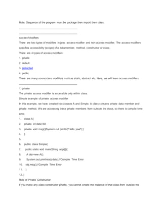 Core java notes with examples | DOCX