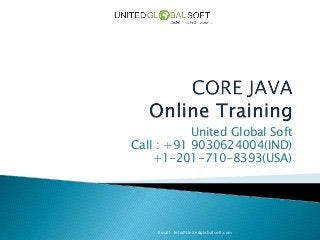 Core java online training