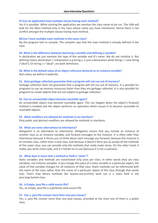 Core java questions | PDF