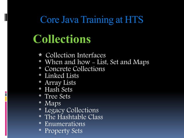 Core java Classroom training at HarshithaTechnologies | PPT
