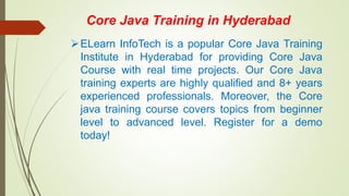 Core Java Training in Hyderabad | PPT
