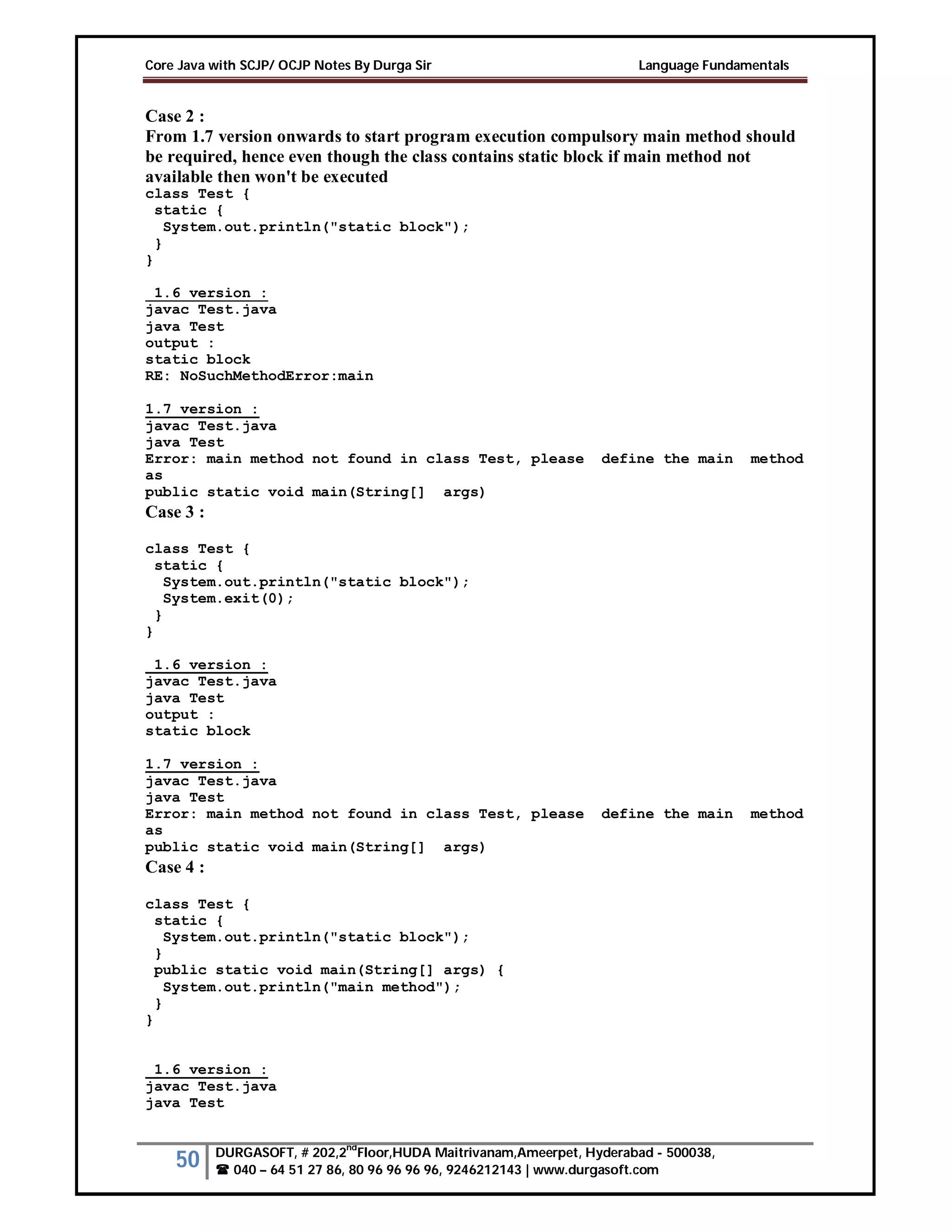Core Java With Scjp Ocjp Notes By Durga Pdf